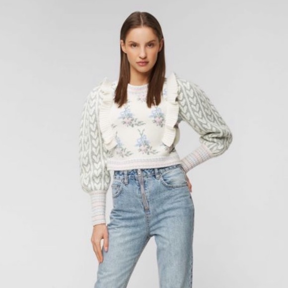 LoveShackFancy Sweaters - LoveShackFancy Warwick wool blend sweater. Very good condition